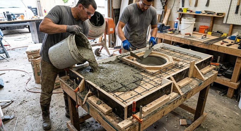 Cement Countertop Pouring in Napa, CA