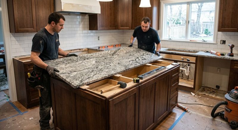 Granite Slab Installation in Santa Rosa, CA
