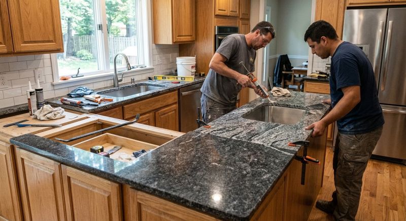Granite Slab Installation in Napa, CA